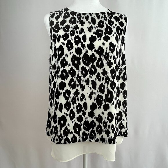 Rose + Olive Chic leopard print sleeveless top - women's medium M - Picture 1 of 11